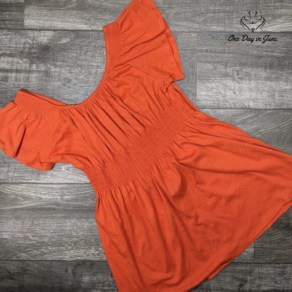 Tee Shop Cap Sleeve Wide Neck Top Size XL - Picture 5 of 5